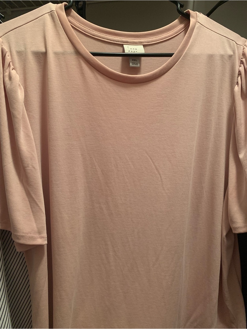 A New Day Sandwash Pink Top Flutter Sleeve XXL